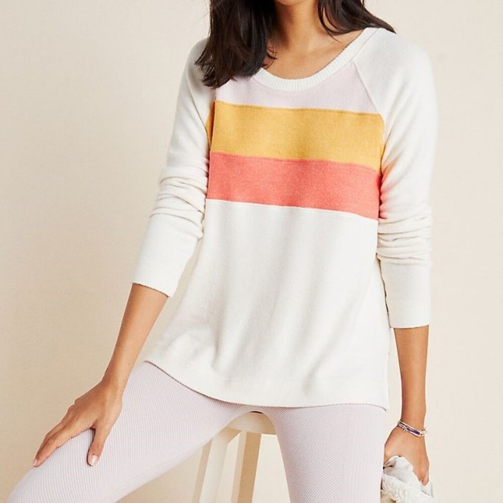 Anthropologie Saturday Sunday Connie Colorblock Sweater XS